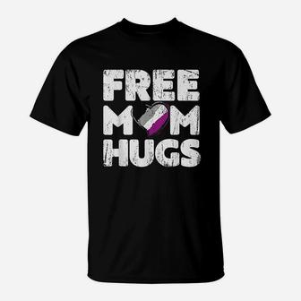 Free Mom Hugs Free Mom Hugs Asexual Pride Lgbtqia T-Shirt - Seseable