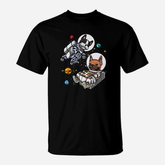 French Bulldog Space Astronaut Funny Cosmic Dog Premium T-Shirt - Seseable