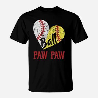 Funny Ball Paw Paw Softball Baseball Paw Paw T-shirt T-Shirt - Seseable