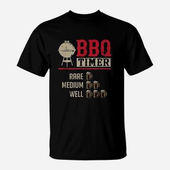 Funny Bbq Meat Cooking Timer Beer Grill Chef Barbecue Gift T-Shirt - Seseable
