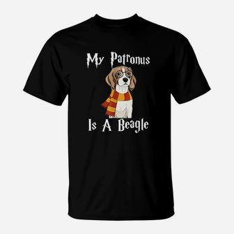 Funny Beagle Gift My Patronus Is A Beagle T-Shirt - Seseable