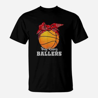 Funny Busy Raising Ballers Basketball Basketball Mom T-Shirt - Seseable