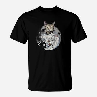 Funny Cat Astronaut Space T-Shirt - Seseable