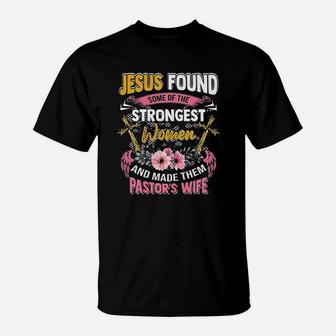 Funny Christian Appreciation Pastors Wife Gift T-Shirt - Seseable