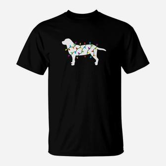 Funny Christmas Lights Labrador Retriever Dog Gift T-Shirt - Seseable