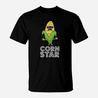 Funny Corn Star With Sunglasses Gift For Corn Farmer T-Shirt - Seseable