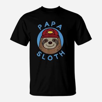 Funny Dad Papa Sloth Lover, dad birthday gifts T-Shirt - Seseable