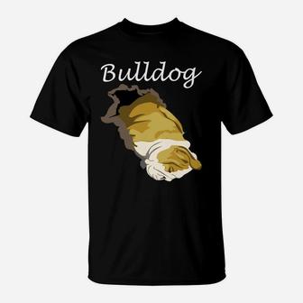 Funny English Bulldog Puppies I Love Bulldog T-Shirt - Seseable