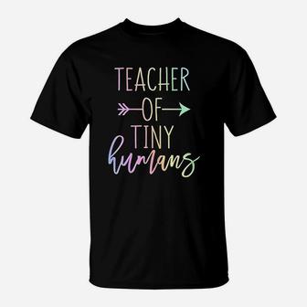 Funny Kindergarten Prek Teacher Gift Teacher Of Tiny Humans T-Shirt - Seseable