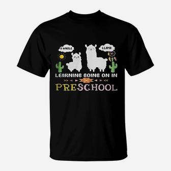 Funny Llama Preschools Teachers Back To School Gifts T-Shirt - Seseable
