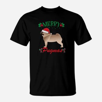 Funny Merry Christmas Pug Dog Lover Pug Shirt Gift T-Shirt - Seseable