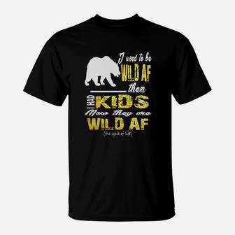 Funny Mom Shirts - Wild Af Kids For Mum T-Shirt | Seseable CA
