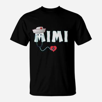 Funny Nurse Er Icu Rn Cna Mimi Grandma Nursing T-Shirt - Seseable