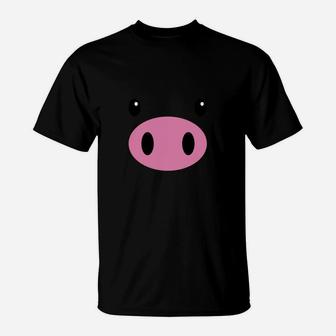 Funny Pig Face Cute Swine Face Halloween Gift T-Shirt - Seseable