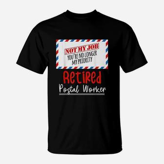 Funny Retired Post Office Postal Worker Retirement Men Gifts T-Shirt - Seseable