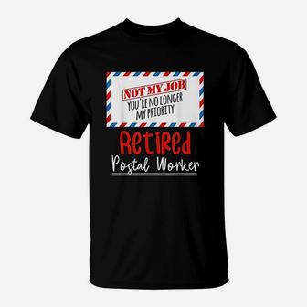 Funny Retired Post Office Postal Worker Retirement Men Gifts T-Shirt - Seseable