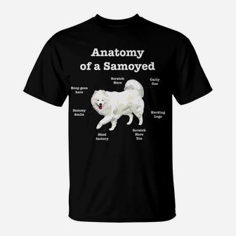 Funny Samoyed Gift Anatomy Dog Lover T-Shirt - Seseable