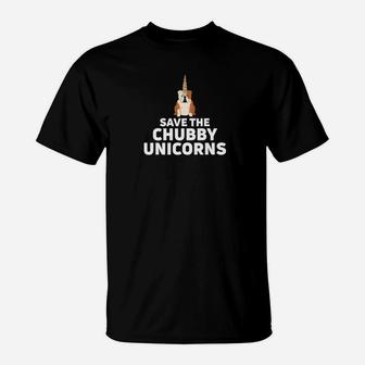 Funny Save The Chubby Unicorns Bulldog Gift T-Shirt | Seseable UK