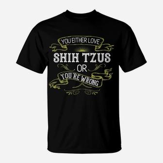 Funny Shih Tzu Shihtzu Shitzu Dog Breed Mom Dad T-Shirt - Seseable