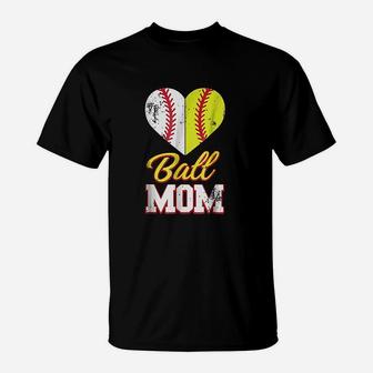 Funny Softball Ball Mom Softball Baseball T-Shirt - Seseable