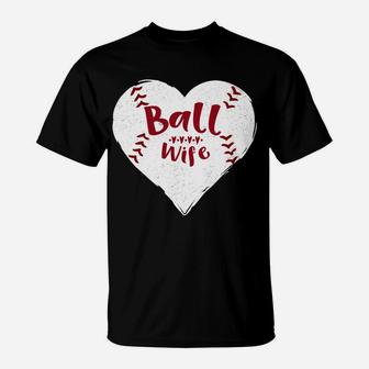 Funny Softball Wife Baseball Mothers Day Ideas T-Shirt - Seseable