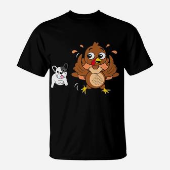 Funny Thanksgiving For French Bulldog Lovers T-Shirt - Seseable