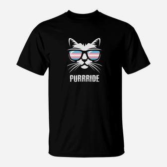 Funny Transgender Pride Gift Cat Lover Lgbt Pride T-Shirt - Seseable