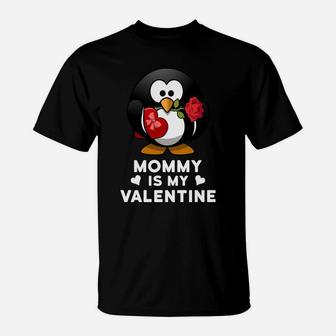 Funny Valentines Day For Kids Mommy Is My Valentine T-Shirt - Seseable