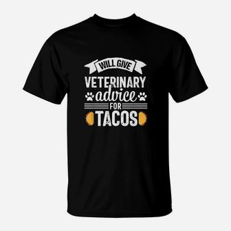 Funny Vet Tech Tacos Veterinary Assistant Animal Lover Gift T-Shirt - Seseable