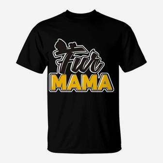 Fur Mama Cat Mom Or Cat Lady T-Shirt - Seseable