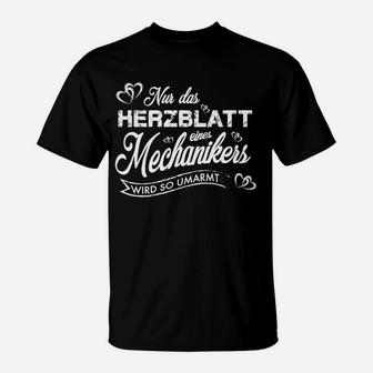 Für Mechaniker Herzblätter Geschenk T-Shirt - Seseable