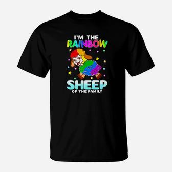 Gay Pride Im The Rainbow Sheep Of The Family Cute T-Shirt - Seseable