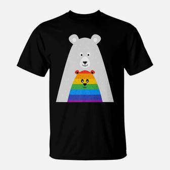 Gay Pride Mama And Baby Bear Gift Lgbt Lesbian March T-Shirt - Seseable