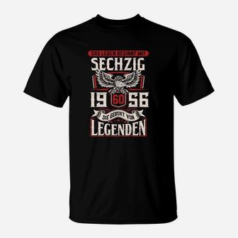 Geboren 1956 Legenden T-Shirt für Herren, Vintage-Design zum Geburtstag - Seseable