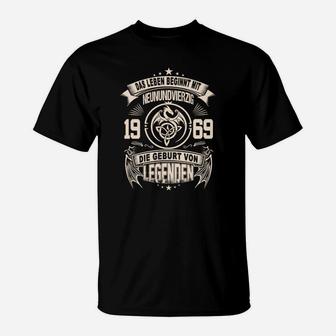 Geburt von Legenden 1969 T-Shirt, Personalisiertes Jahrgang Herren - Seseable