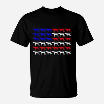 German Shorthaired Pointer Gsp Dog Patriotic T-Shirt - Seseable