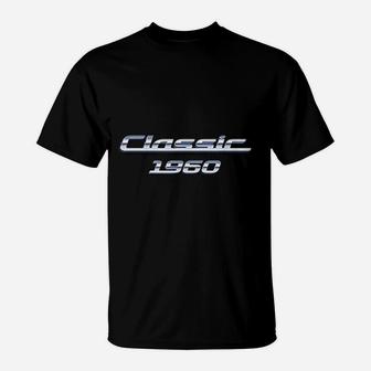 Gift For 61 Year Old Vintage Classic Car 1960 T-Shirt - Seseable