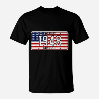 Gift For 74 Years Old Vintage Classic Car 1948 74th Birthday T-Shirt - Seseable