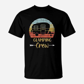 Glamping Crew Funny Matching Family Girls Camping Trip T-Shirt - Seseable