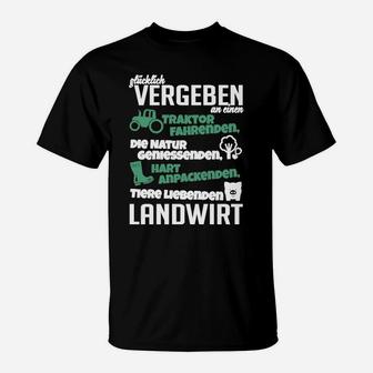 Glücklich Vergeben An Einen Landwirt T-Shirt - Seseable