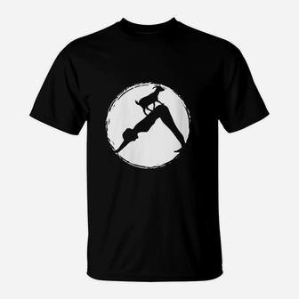 Goat Yoga Downward Dog Position T-Shirt - Seseable