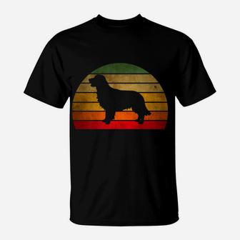 Golden Retriever Dog Retro Vintage 70s Silhouette Gift T-Shirt | Seseable UK