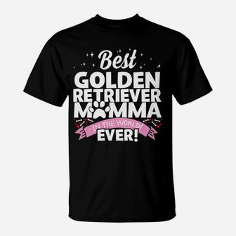 Golden Retriever Mom For Girl Women Dog Owners T-Shirt - Seseable