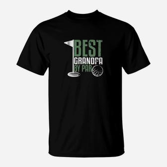 Golf Best Grandpa By Par Fathers Day T-Shirt - Seseable