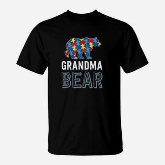 Grandma Bear World Autism Awareness Day Family T-Shirt - Seseable