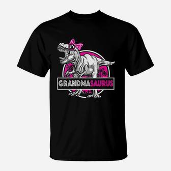 Grandmasaurus Trex Funny Grandma Saurus Dinosaur T-Shirt - Seseable