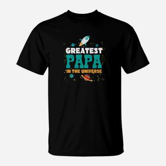 Greatest Papa In The Universe Grandpa Funny Men Gift Premium T-Shirt - Seseable