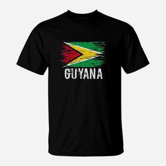 Guyanese Flag Pride Vintage Guyanese Root Gift Guyana T-Shirt - Seseable