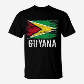 Guyanese Flag Pride Vintage Guyanese Root Gift T-Shirt - Seseable