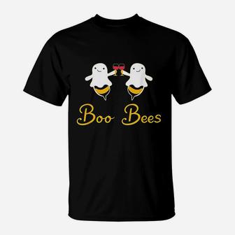Halloween Boo Bees Ghost Matching Couples Family Funny Gift T-Shirt - Seseable